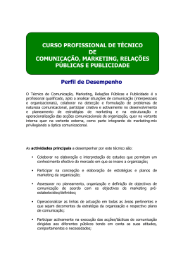 Perfil de Desempenho CURSO PROFISSIONAL DE