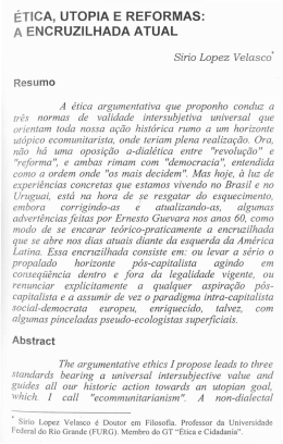 &Eacute;tica, Utopia e Reformas - Universidade Federal de Pernambuco