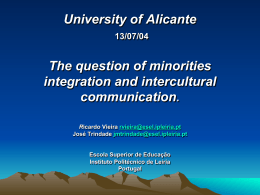 Migration, culture and identity, the question of minorities_ - IC