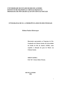 Etnografias de si