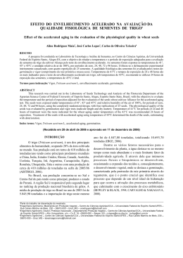 efeito do envelhecimento acelerado na avalia&ccedil;&atilde;o da
