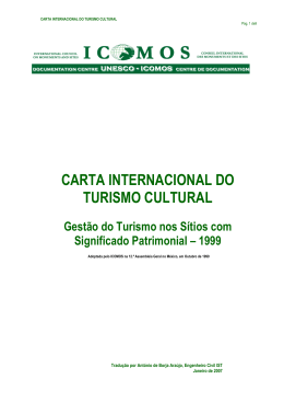 carta internacional do turismo cultural