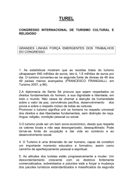 CONGRESSO INTERNACIONAL DE TURISMO CULTURAL E