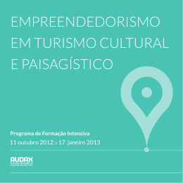 empreendedorismo em turismo cultural e