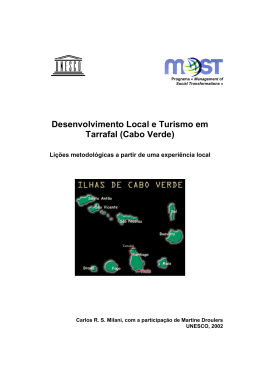 Desenvolvimento Local e Turismo em Tarrafal (Cabo Verde)