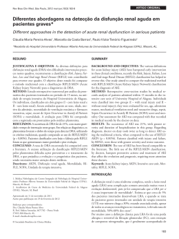 Diferentes abordagens na detec&ccedil;&atilde;o da disfun&ccedil;&atilde;o renal aguda em