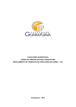 Trabalho de Conclusão - Faculdade Guarapuava