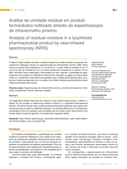 An&aacute;lise de umidade residual em produto