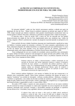 as prticas corporais no contexto da modernidade em juiz de fora