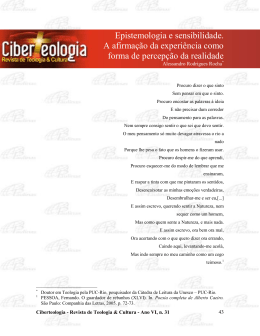 Epistemologia e Sensibilidade - Ciberteologia