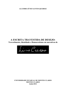 a escrita travestida de desejo - Unimontes