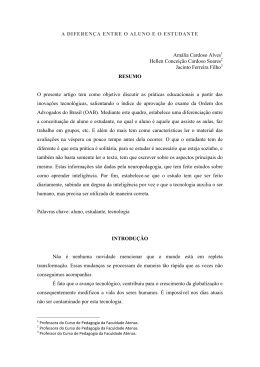 1 - a diferen&ccedil;a entre o aluno e o estudante
