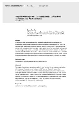 Nação e Diferença: Uma Discussão sobre a Diversidade no
