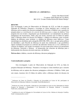 did&aacute;tica e a diferen&ccedil;a