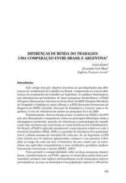 DIFEREN&Ccedil;AS DE RENDA DO TRABALHO: UMA COMPARA&Ccedil;&Atilde;O