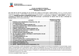 ATA DE JULGAMENTO DE PREÇOS CONCORRÊNCIA N.º 006/2015
