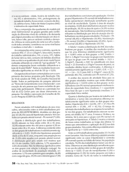 Hipertensão Arterial e Fatores Psicossociais no Trabalho