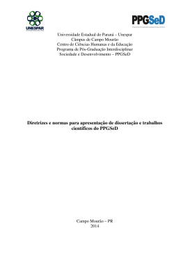 Diretrizes e normas para apresenta&ccedil;&atilde;o de disserta&ccedil;&atilde;o e