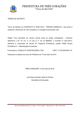 Termo de Distrato Contrato 0221-2013 - Casaalta