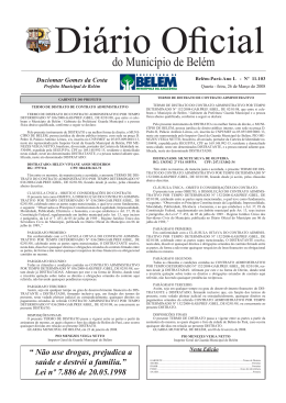 do Munic&iacute;pio de Bel&eacute;m
