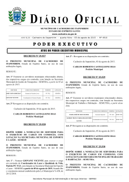 Diario Oficial n&ordm; 4910 - 05 de agosto (quarta-feira)