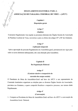 _.\` REGULAMENTO ELEITORAL PARA A ` ASSOCIAÇÃO