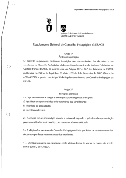 Escola Superior Agrária - Instituto Politécnico de Castelo Branco