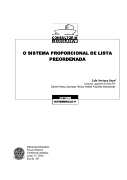 O sistema proporcional de lista preordenada