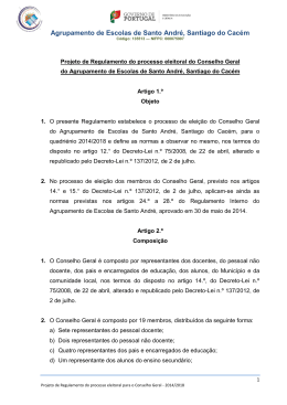 Projeto de Regulamento