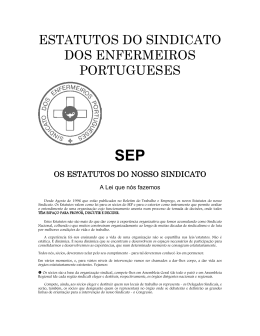 ESTATUTOS DO SINDICATO DOS ENFERMEIROS PORTUGUESES