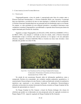 Informa&ccedil;&otilde;es Especificadas - Zona Amortecimento