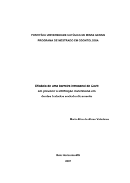 Efic&aacute;cia de uma barreira intracanal de Cavit em prevenir a