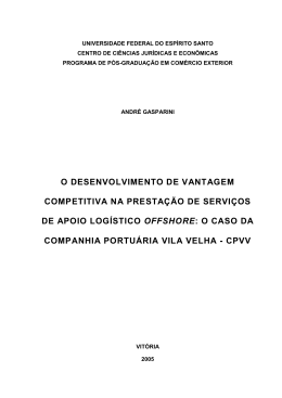 O desenvolvimento de vantagem competitiva na presta&ccedil;&atilde;o de