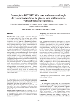 Preven&ccedil;&atilde;o &agrave;s DST/HIV/Aids para mulheres em situa&ccedil;&atilde;o de