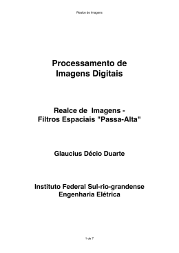Processamento de Imagens Digitais - Instituto Federal Sul