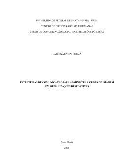 Estrat&eacute;gias de comunica&ccedil;&atilde;o para administrar crises de imagem em