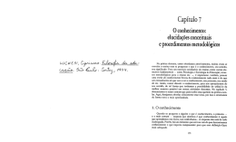 O conhecimento: elucida&ccedil;&otilde;es conceituais