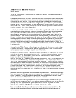 A reinven&ccedil;&atilde;o da alfabetiza&ccedil;&atilde;o