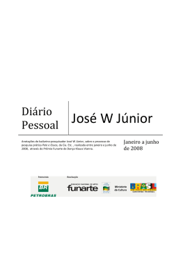 Di&aacute;rio de Jos&eacute; W J&uacute;nior