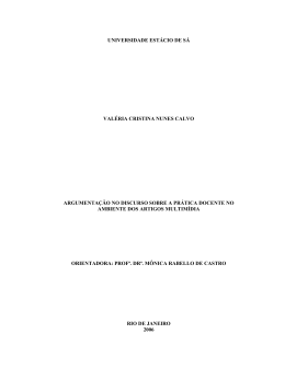 Argumenta&ccedil;&atilde;o no discurso sobre a pr&aacute;tica docente no ambiente dos