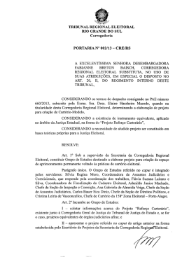 TRIBUNAL ELEITORAL RIO GRANDE DO SUL Corregedoria
