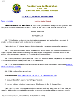 C&oacute;digo Eleitoral - Lei 4737