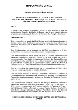 tradu&ccedil;&atilde;o n&atilde;o oficial - Ministerio de Relaciones Exteriores