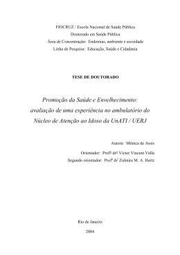 Promo&ccedil;&atilde;o da Sa&uacute;de e Envelhecimento: avalia&ccedil;&atilde;o de uma