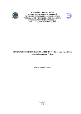 CONCEP&Ccedil;&Otilde;ES E PR&Aacute;TICAS DE LEITURA NA EJA: uma