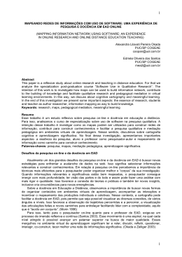 mapeando redes de informa&ccedil;&otilde;es com uso de software - PUC-SP