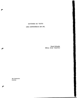 EDITORES DE TEXTO UMA EXPERIENCIA EM APL