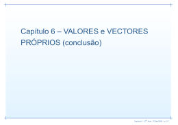 Cap&iacute;tulo 6 &ndash; VALORES e VECTORES PR&Oacute;PRIOS (conclus&atilde;o)
