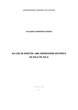 AS LEIS DE NEWTON: UMA ABORDAGEM HIST&Oacute;RICA - Unifal-MG