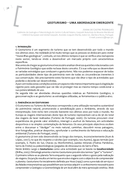 [ ] GEOTURISMO UMA ABORDAGEM EMERGENTE